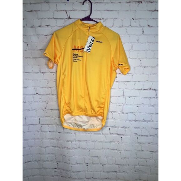 Primal Cycling Jersey Men Small Golden Gear‎ Club Yellow NWT - Picture 2 of 8